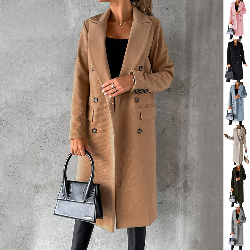 Giselle Double-Breasted Lapel Coat