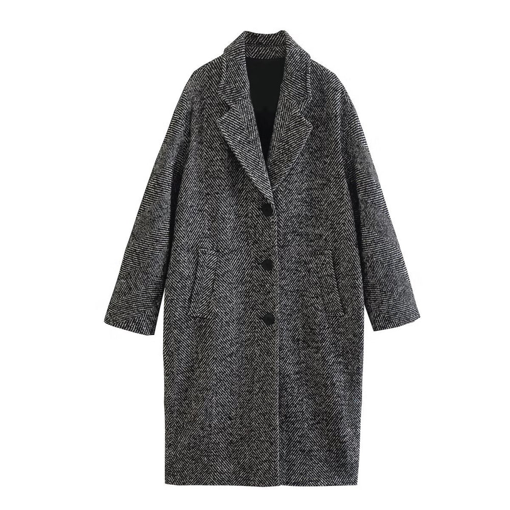 Beatrice Serrated Twill Overcoat