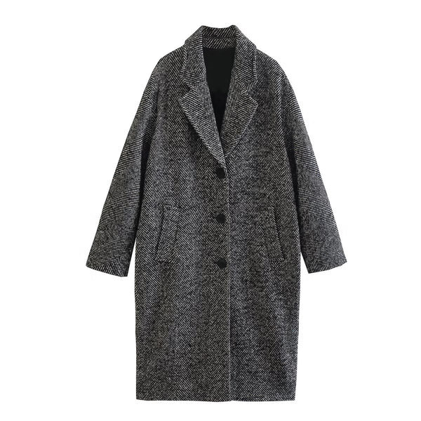 Beatrice Serrated Twill Overcoat