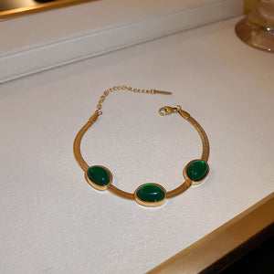 Seraphina Green Stone Boho Necklace