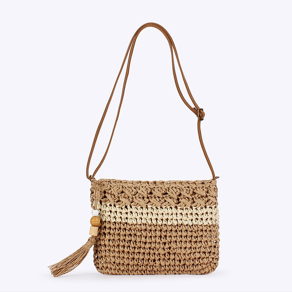 Lila Woven Summer Charm Bag