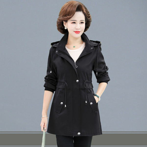 Spring And Autumn Fashionable Jacket Mid-length Trench Coat