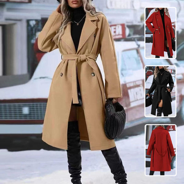 Arabella Double-Breasted Belted Trench