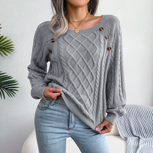 Celeste Square-Neck Knit Sweater