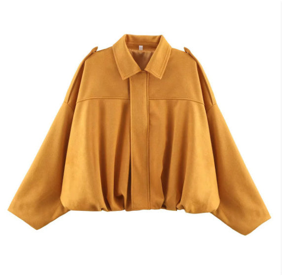 Women's European And American Style French Suede Texture Effect Coat