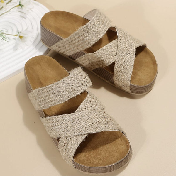Sienna Coastal Cross-Strap Sandals