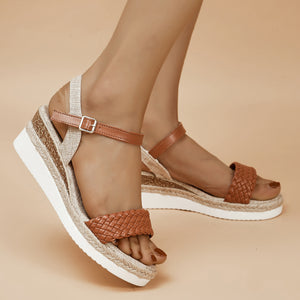 Celeste Linen Luxe Wedge Sandals