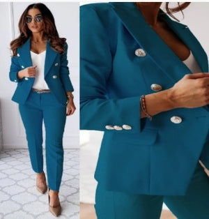 Victoria Lapel Business Suit Set