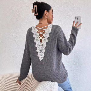 Celeste Y2K V-Neck Sweater
