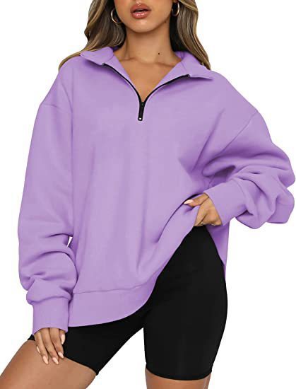 Harlow Zip-Collar Luxe Sweatshirt