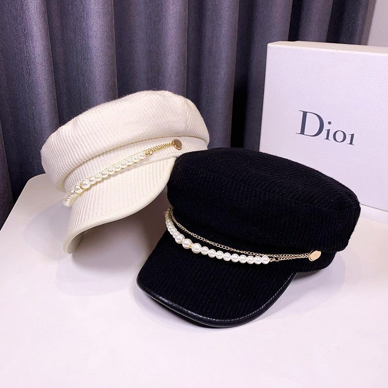 Elowen Pearl Cascade Navy Beret