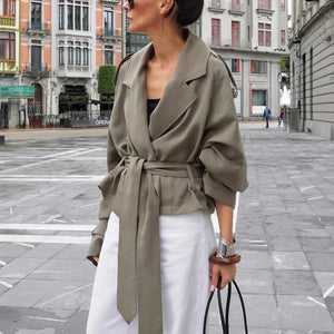 Arabella Lace-Up Sophisticate Trench