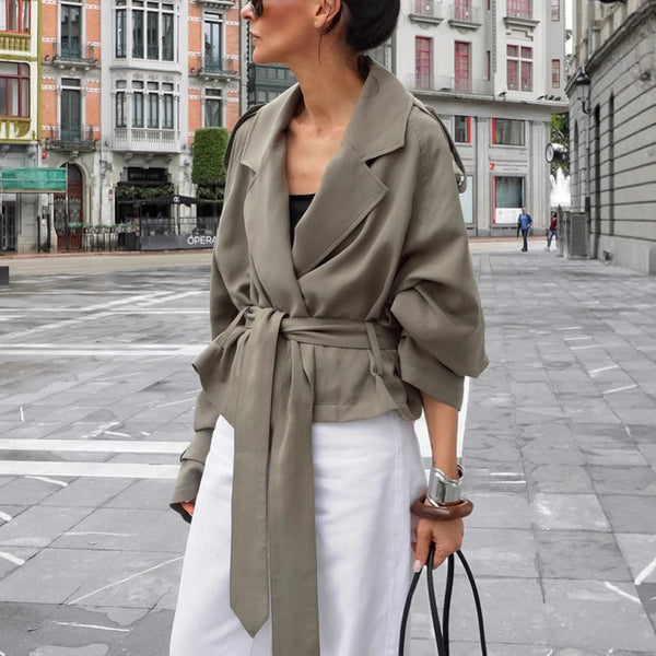 Arabella Lace-Up Sophisticate Trench