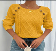 Celeste Square-Neck Knit Sweater