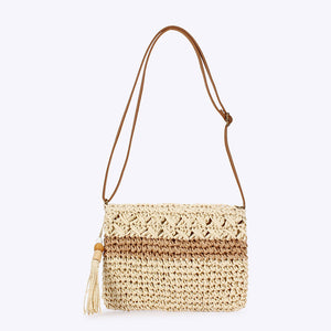 Lila Woven Summer Charm Bag